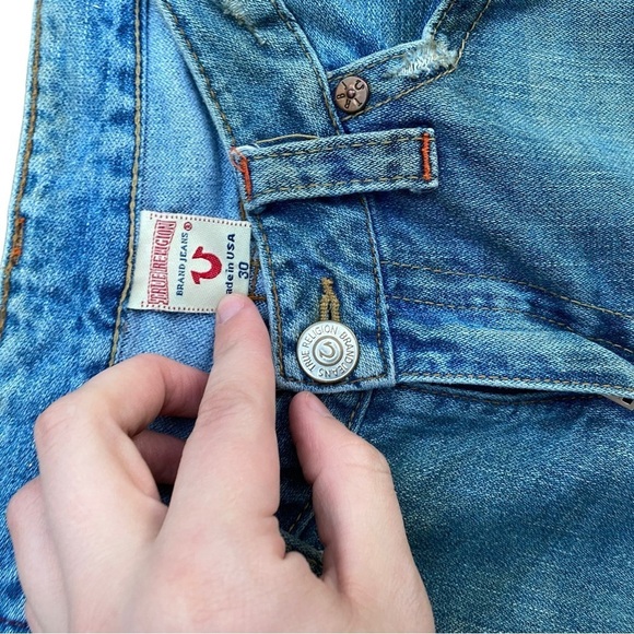 Vintage True Religion Embroidered Jeans Size 30 BOBBY ‘Tree Fairy’ - Picture 7 of 12